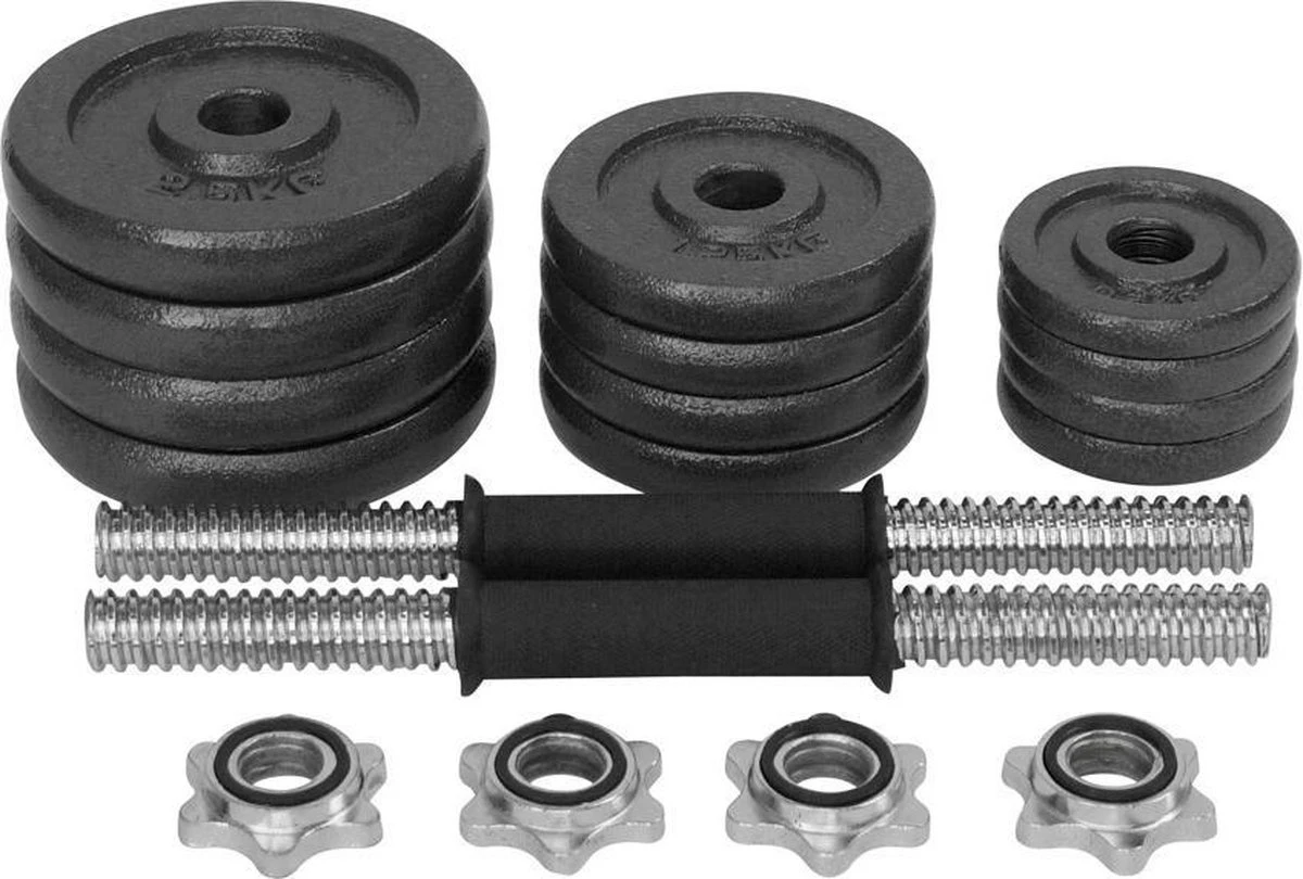 Verstelbare Dumbbell Set 20 Kg Met Koffer - Gietijzeren Gewichten - 2x 10kg 8 Verstelbare Dumbbell Set 20 Kg Met Koffer - Gietijzeren Gewichten - 2x 10kg - Afbeelding 6