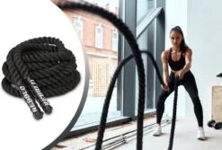 Rebblo - Battle Rope - Soft Grip - Krachttouw - 7,5 Kg Fitness Touw - 38 Mm Dik - 9 Meter - Zwart -Fit Gear Verkoop 1200x812 3