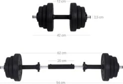 Songmics Dumbells - Halterset - Gewichten - Dumbells Set - Halters Verstelbaar - Met Verbindingsbuis - Set Van 30 Kg - Geel - Zwart -Fit Gear Verkoop 1200x822 4