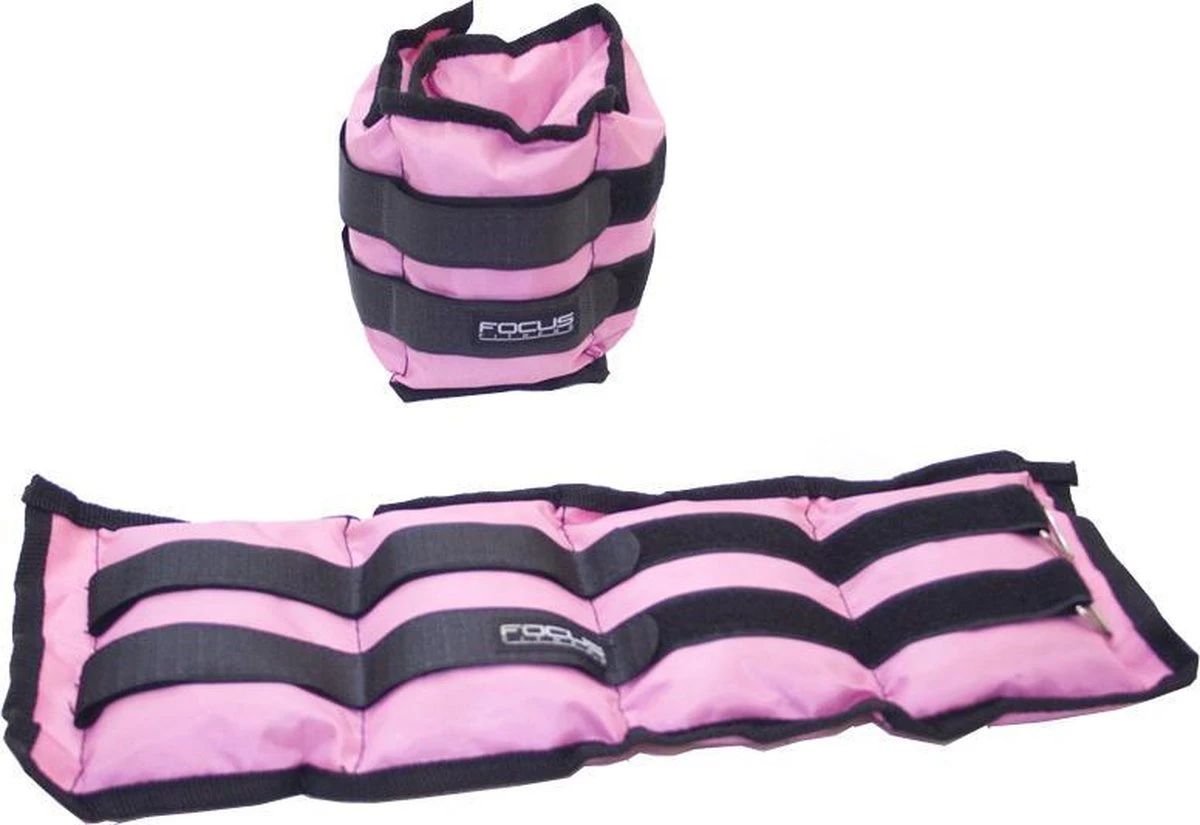 Focus Fitness - Pols-/enkelgewichten - Ankle Weights - 2 X 1,5 Kg - Roze - Gewichten - Verstelbaar 4 Focus Fitness - Pols-/enkelgewichten - Ankle Weights - 2 X 1,5 Kg - Roze - Gewichten - Verstelbaar - Afbeelding 2