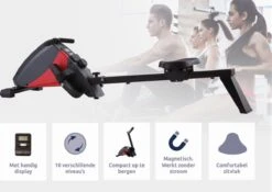 BluMill Roeitrainer - Magnetische Roeimachine - Met Handig Display - 10 Verschillende Niveaus -Fit Gear Verkoop 1200x849