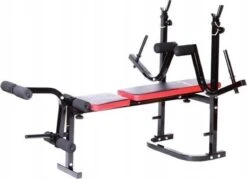 Halterbank INC. 50 Kg GEWICHTEN - Sportbank - Fitnessbank + Halterschijven + 1 Halterstang + 2 Dumbbells - Multifunctioneel - Volledig Instelbaar - Opklapbaar -Fit Gear Verkoop 1200x868 1