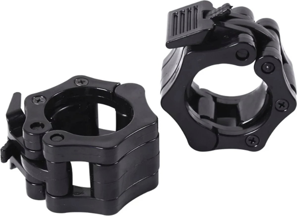 MJ Sports Premium Jaw Collar Set - Haltersluitingen - Halterklemmen - Halterstangsluiting - Jaw Collars - Olympic Barbell - Fitness - Set Van 2 - 50mm - Zwart 3 MJ Sports Premium Jaw Collar Set - Haltersluitingen - Halterklemmen - Halterstangsluiting - Jaw Collars - Olympic Barbell - Fitness - Set Van 2 - 50mm - Zwart