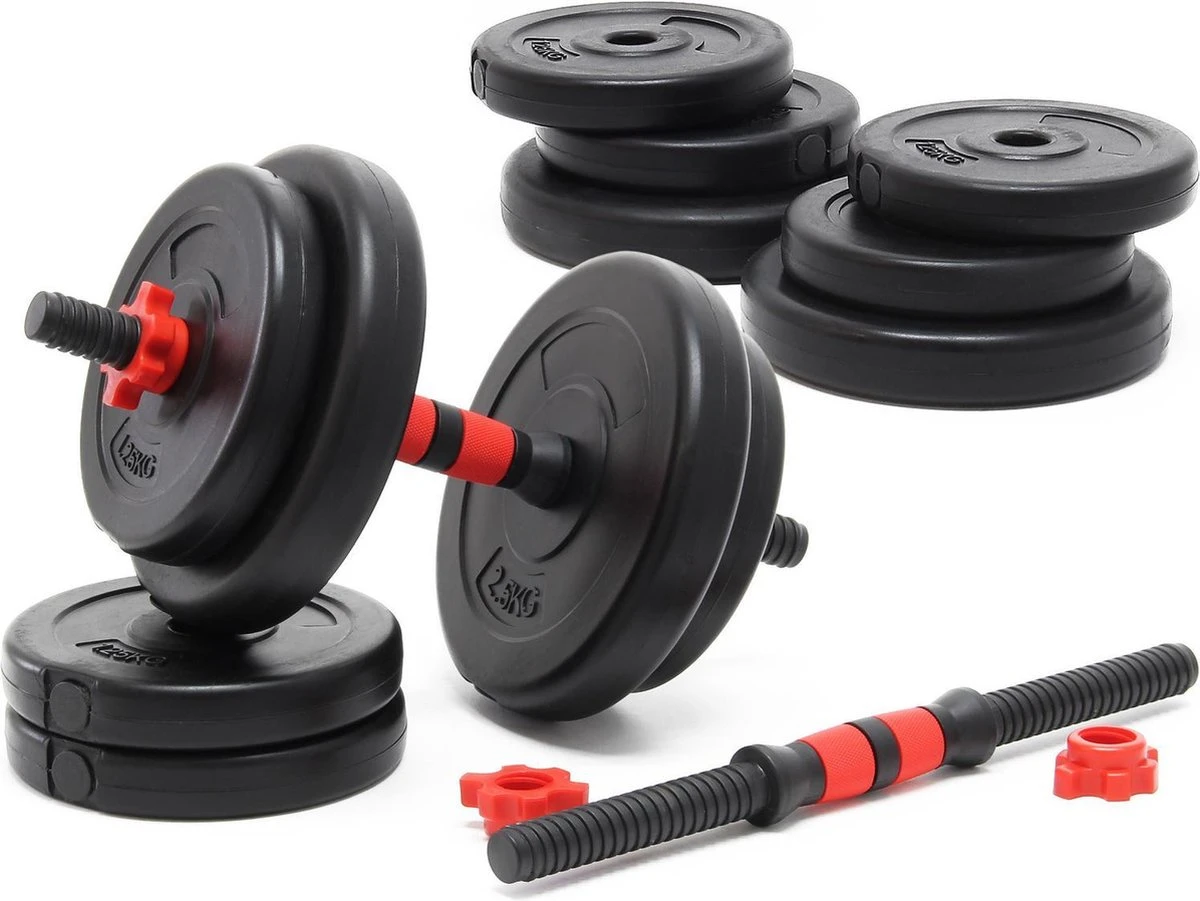 Halterset 20kg Met 12 Halterschijven & 2 Stangen, Cement. Handgewichten, Gewichten Met Gekartelde Greep, Dubbel Handgewicht, Halter, Dumbbell, Dumbbellset - MultiStrobe 3 Halterset 20kg Met 12 Halterschijven & 2 Stangen, Cement. Handgewichten, Gewichten Met Gekartelde Greep, Dubbel Handgewicht, Halter, Dumbbell, Dumbbellset - MultiStrobe