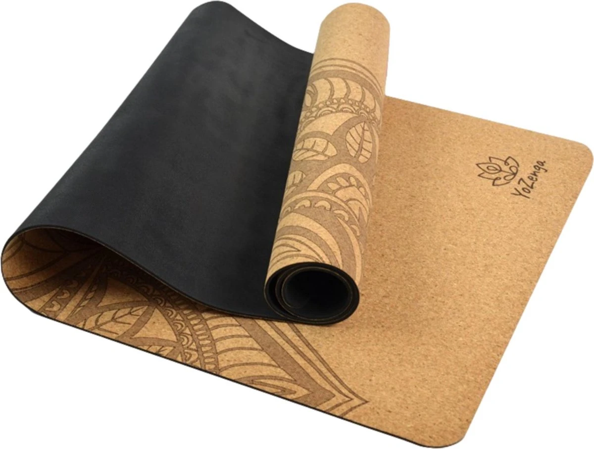 YoZenga Premium Yoga Mat Natuurlijk Kurk Mandala | Inclusief Gratis Draagriem 3 YoZenga Premium Yoga Mat Natuurlijk Kurk Mandala | Inclusief Gratis Draagriem