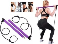 Merkloos Pilates Sticks - Professionele Fitness Bar - Pilates Stick - Yoga Stok - Pilates Set - Weerstandsbanden - Pilates Bar - Full Body Workout - Thuis Gym - Fitness Elastiek - Gymstick