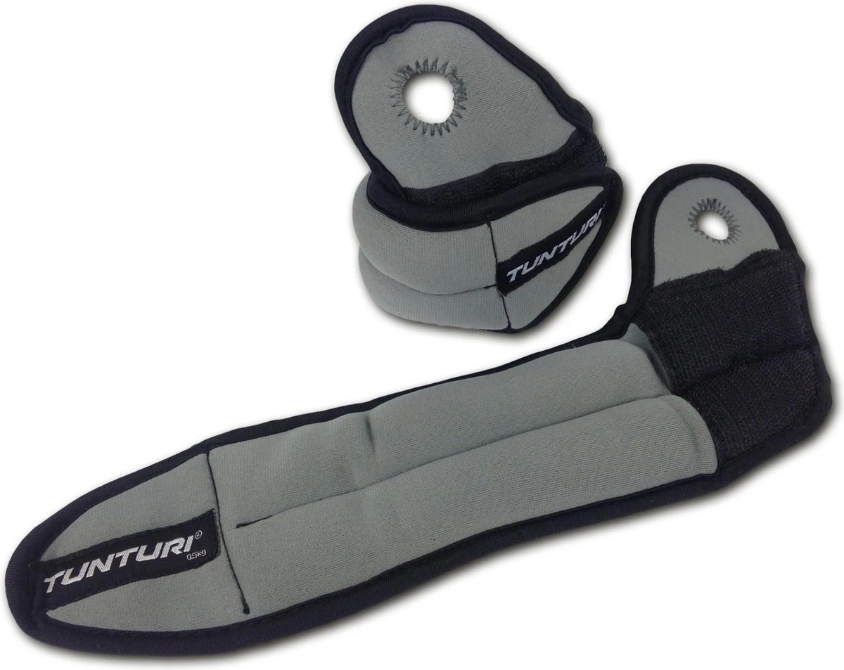 Tunturi Polsgewichten - 2 X 0,5 Kg - Grijs 3 Tunturi Polsgewichten - 2 X 0,5 Kg - Grijs