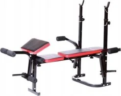 Halterbank INC. 50 Kg GEWICHTEN - Sportbank - Fitnessbank + Halterschijven + 1 Halterstang + 2 Dumbbells - Multifunctioneel - Volledig Instelbaar - Opklapbaar -Fit Gear Verkoop 1200x954 2