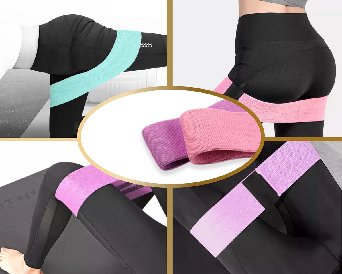 Resistance Band - Weerstandsbanden - 3 Stuks - Verschillende Weerstanden - Booty Band - Fitness Elastiek 5 Resistance Band - Weerstandsbanden - 3 Stuks - Verschillende Weerstanden - Booty Band - Fitness Elastiek - Afbeelding 3