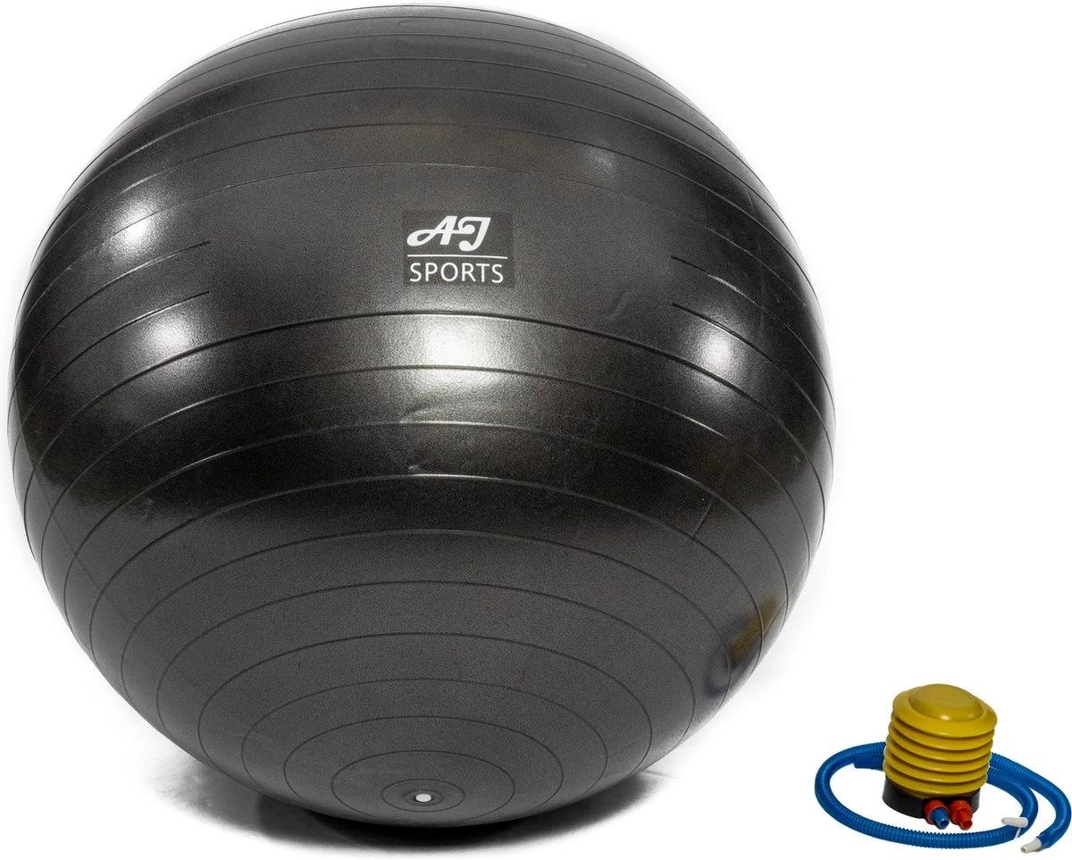 AJ-Sports Fitness / Yoga Bal 75CM - Yoga Bal - Pilates Bal - Gymbal - Zitbal - Zwangerschapsbal - Gymnastiek Bal - Swiss Bal - Yoga - Fitness - Inclusief Pomp - Zwart 3 AJ-Sports Fitness / Yoga Bal 75CM - Yoga Bal - Pilates Bal - Gymbal - Zitbal - Zwangerschapsbal - Gymnastiek Bal - Swiss Bal - Yoga - Fitness - Inclusief Pomp - Zwart