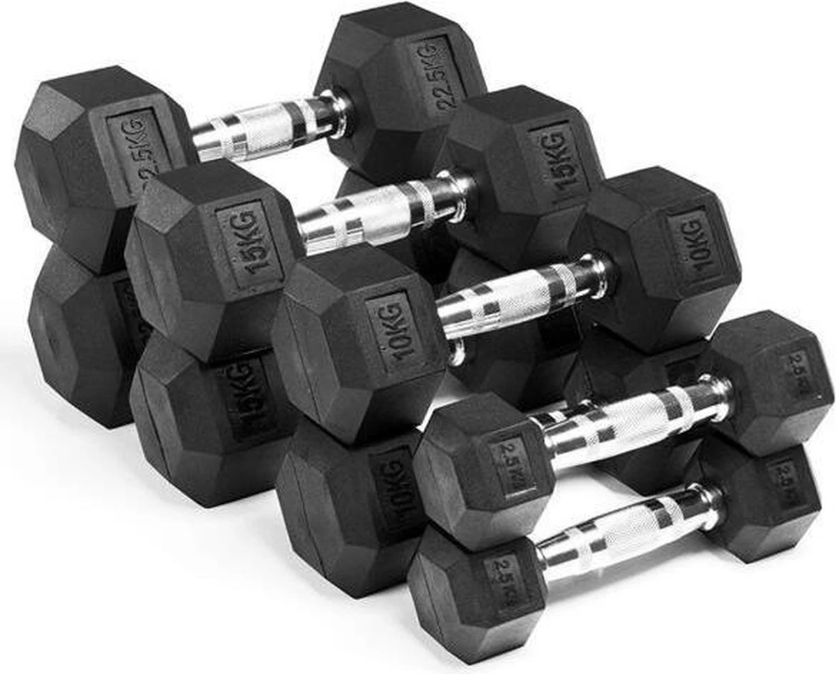 Active Panther Hexa Dumbbell Set - Professionele Gewichten - Halterset - Gewichten - 2 X 5 Kg - 10 Kg Totaal 6 Active Panther Hexa Dumbbell Set - Professionele Gewichten - Halterset - Gewichten - 2 X 5 Kg - 10 Kg Totaal - Afbeelding 4