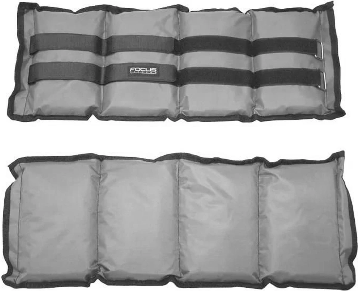 Focus Fitness - Pols-/enkelgewichten - Ankle Weights - 2 X 2 Kg - Grijs - Gewichten - Verstelbaar 5 Focus Fitness - Pols-/enkelgewichten - Ankle Weights - 2 X 2 Kg - Grijs - Gewichten - Verstelbaar - Afbeelding 3