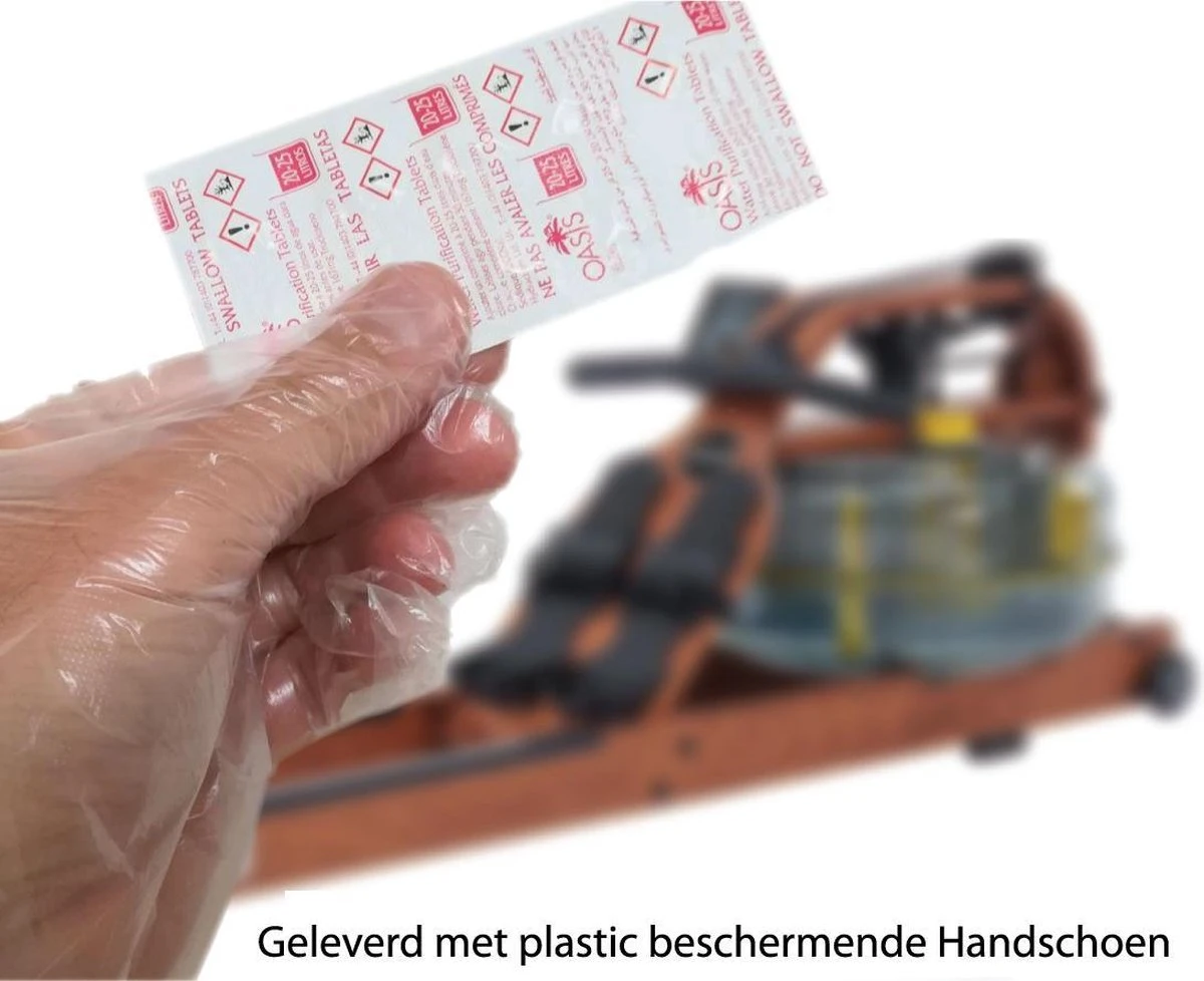 LevinQ® Water Roeitrainer Puritabs Chloortabletten Roeimachines 1x 10 Tabletten + Handschoenen 4 LevinQ® Water Roeitrainer Puritabs Chloortabletten Roeimachines 1x 10 Tabletten + Handschoenen - Afbeelding 2