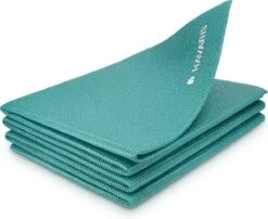 Navaris Opvouwbare Yogamat Voor Op Reis - 4 Mm Dikke Sportmat - Antislip Fitnessmat Voor Yoga, Pilates En Fitness - Geschikt Voor Binnen En Buiten