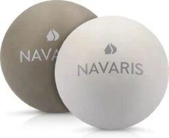Navaris Lacrosse Massageballen - 2x Triggerpoint Massage Bal Voor Rug, Benen En Nek - Fascia Voetroller Ballen Voor Zelfmassage - Set Van 2 -Fit Gear Verkoop 1200x983 2