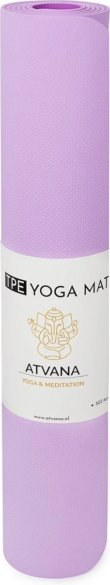 Atvana® Yoga Mat Positie Lijn - Ganesha - Fitness Mat - Sportmat - Anti Slip - Duurzaam - Extra Dik - Extra Breed - Paars - Ajna Purple 5 Atvana® Yoga Mat Positie Lijn - Ganesha - Fitness Mat - Sportmat - Anti Slip - Duurzaam - Extra Dik - Extra Breed - Paars - Ajna Purple - Afbeelding 3