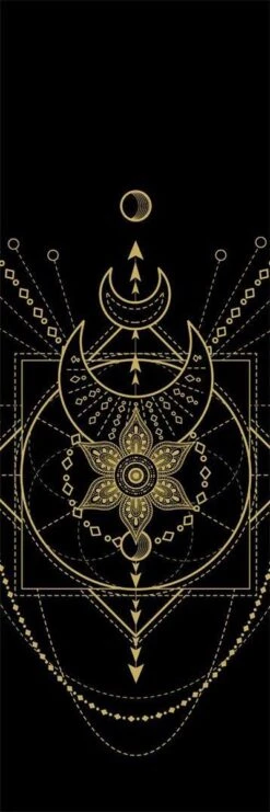 Love Generation ● Design Yoga Mat ● Fitness Mat ● Sacred Print ● Zwart -Fit Gear Verkoop 400x1200