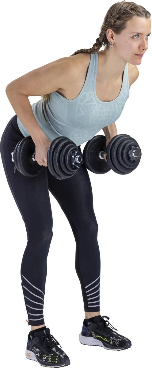 RS Sports Dumbellset - Halterset Met Gewichten - Totaal 30 Kg - 2 Stangen - Zwart 4 RS Sports Dumbellset - Halterset Met Gewichten - Totaal 30 Kg - 2 Stangen - Zwart - Afbeelding 2