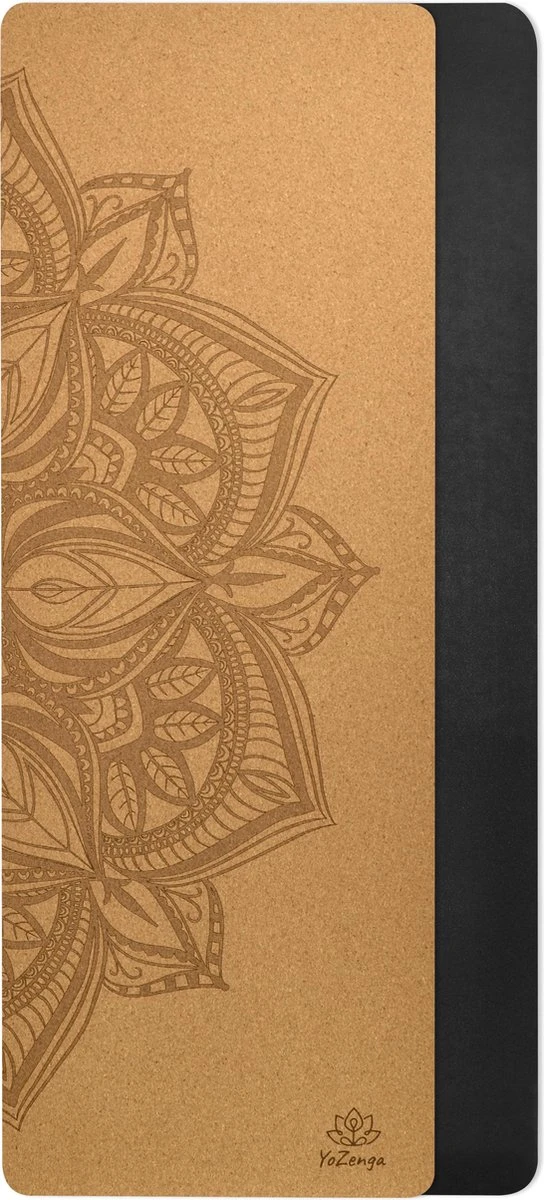 YoZenga Premium Yoga Mat Natuurlijk Kurk Mandala | Inclusief Gratis Draagriem 5 YoZenga Premium Yoga Mat Natuurlijk Kurk Mandala | Inclusief Gratis Draagriem - Afbeelding 3