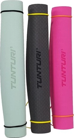 Tunturi TPE Yogamat - Fitnessmat 4mm Dik - Zwart Koord - Blauw - Incl. Gratis Fitness App -Fit Gear Verkoop 643x1200