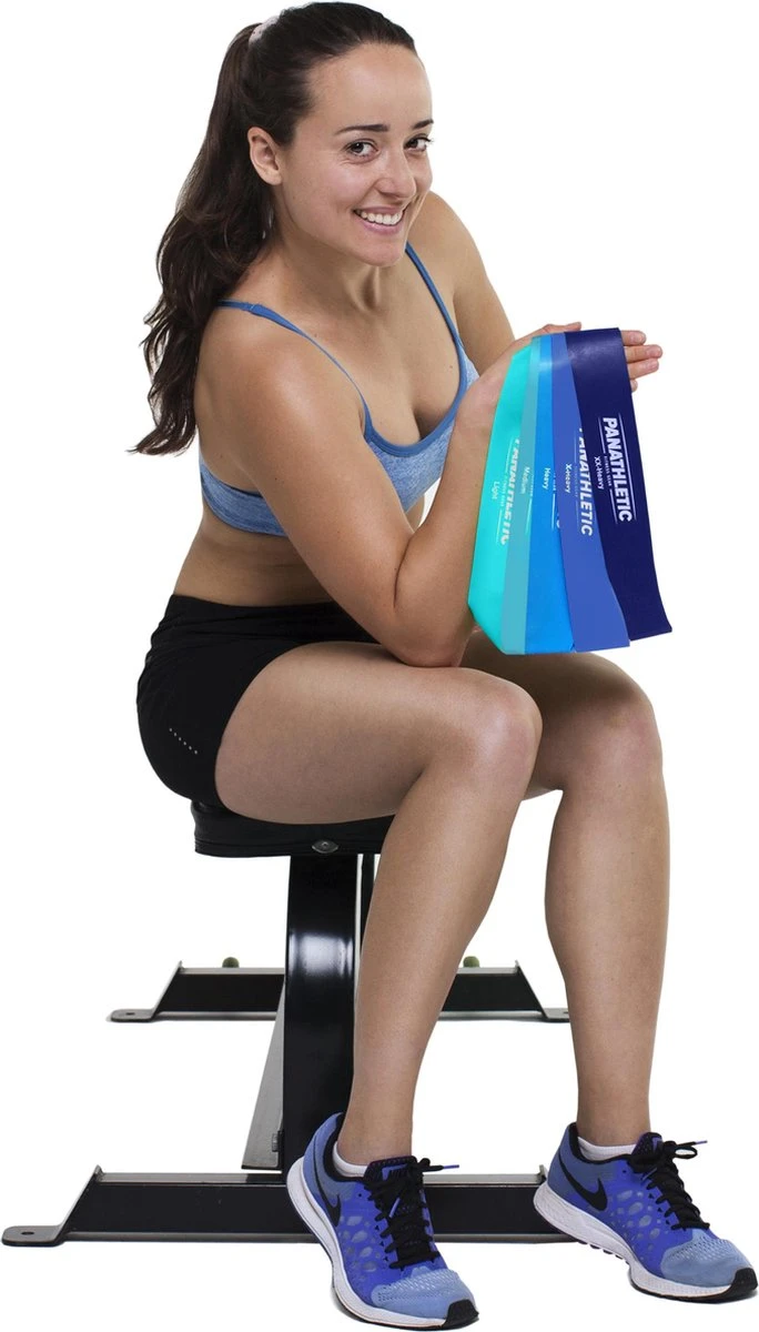 Panathletic Weerstandsbanden – Set Van 5 – Handleiding – Opbergzakje – EBook Met Extra Oefeningen – Blauw 6 Panathletic Weerstandsbanden – Set Van 5 – Handleiding – Opbergzakje – EBook Met Extra Oefeningen – Blauw - Afbeelding 4