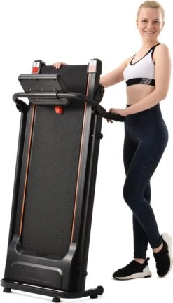 YJZQ Opvouwbare Loopband Voor Thuis - 1.5HP Elektrisch Gemotoriseerde Loopband Running Exercise Machine Met LCD-scherm -1-12KM / H - 12 Programma's Met Telefoonhouder Voor Home Gym Fitness Workout Jogging Walking-Black -Fit Gear Verkoop 686x1200 1