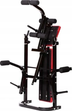 Halterbank INC. 50 Kg GEWICHTEN - Sportbank - Fitnessbank + Halterschijven + 1 Halterstang + 2 Dumbbells - Multifunctioneel - Volledig Instelbaar - Opklapbaar -Fit Gear Verkoop 778x1200