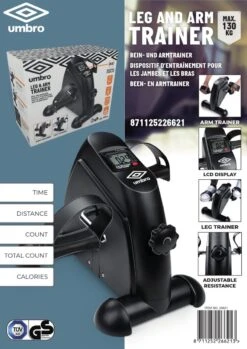 Umbro Stoelfiets - Met Computer - Hometrainer - Bureaufiets - Fietstrainer - Stoelfiets Met Handvaten - Zwart -Fit Gear Verkoop 849x1200