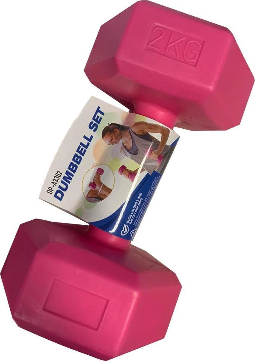 Merkloos Dumbbells - Set Van 2x 2kg - Roze 7 Merkloos Dumbbells - Set Van 2x 2kg - Roze - Afbeelding 5