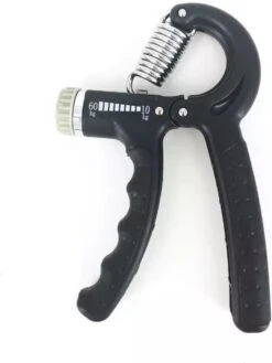 Merkloos Handtrainer 10 Tot 60kg - Handknijper- Knijphalter - Armtrainer – Gewichten - Hand Knijper Set - Handgripper - Hand Gripper - Grip - Onderarm Trainer - Buigveer – Grip Trainer - Vinger - Hand Spier - Fitness - Zwart - Ixen