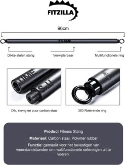 FITZILLA - Weerstandsband - Fitness Elastiek - Resistance Band - Tot 60kg - Halter - Opbergtas -Fit Gear Verkoop 906x1200