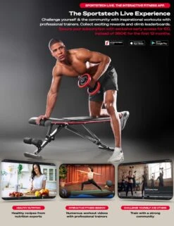 Sportstech BRT400 | Opklapbare Halterbank | Compleet Opgebouwd Geleverd | Buiktrainer | Veilig Vergrendelsysteem -Fit Gear Verkoop 923x1200 3