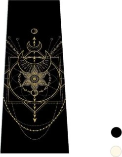 Love Generation ● Design Yoga Mat ● Fitness Mat ● Sacred Print ● Zwart -Fit Gear Verkoop 931x1200