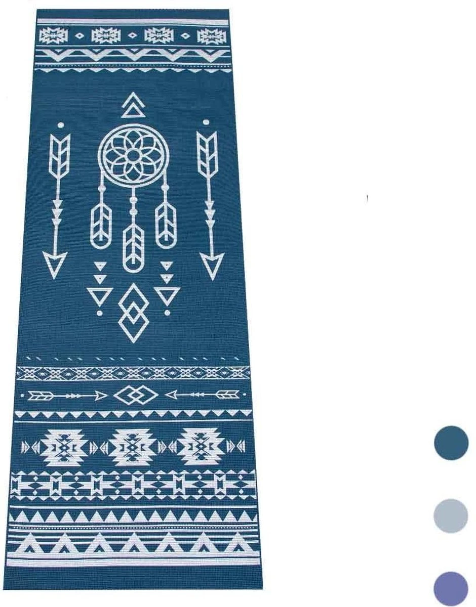 Love Generation ● Design Yoga Mat ● Fitness Mat ● Tribal Print ● Blauw 3 Love Generation ● Design Yoga Mat ● Fitness Mat ● Tribal Print ● Blauw