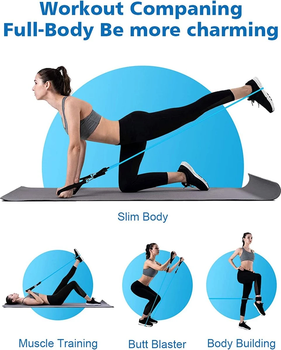 Weerstandsbandenset 11stuks-Weerstandsbanden Fitness - Extra Versterking -gewicht Van 5 Tot 68KG-Resistance Bands -met Grote Handgreep-fitnessbanden-5 Verschillende Sterktes-fitnessapparaten- Geschikt Voor Binnen En Buiten -krachttraining 5 Weerstandsbandenset 11stuks-Weerstandsbanden Fitness - Extra Versterking -gewicht Van 5 Tot 68KG-Resistance Bands -met Grote Handgreep-fitnessbanden-5 Verschillende Sterktes-fitnessapparaten- Geschikt Voor Binnen En Buiten -krachttraining - Afbeelding 3