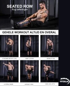 FITZILLA - Weerstandsband - Fitness Elastiek - Resistance Band - Tot 60kg - Halter - Opbergtas -Fit Gear Verkoop 981x1200 2