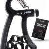 U-Fit One Handtrainer 10 Tot 60kg - Verstelbare Handgrip - Handknijper - Vingertrainer - Onderarm Grip Trainer - Zwart - Inclusief Ebook